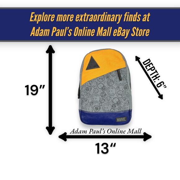 OFFICIAL Disney Parks Marvel Eternals Teen/Adult School Backpack Bag 19x13x6" - Picture 2 of 16